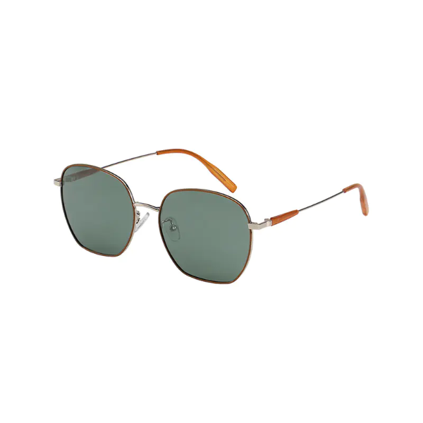 Acetate eyewear frame showing color depth alongside a nylon frame sample for material comparison.